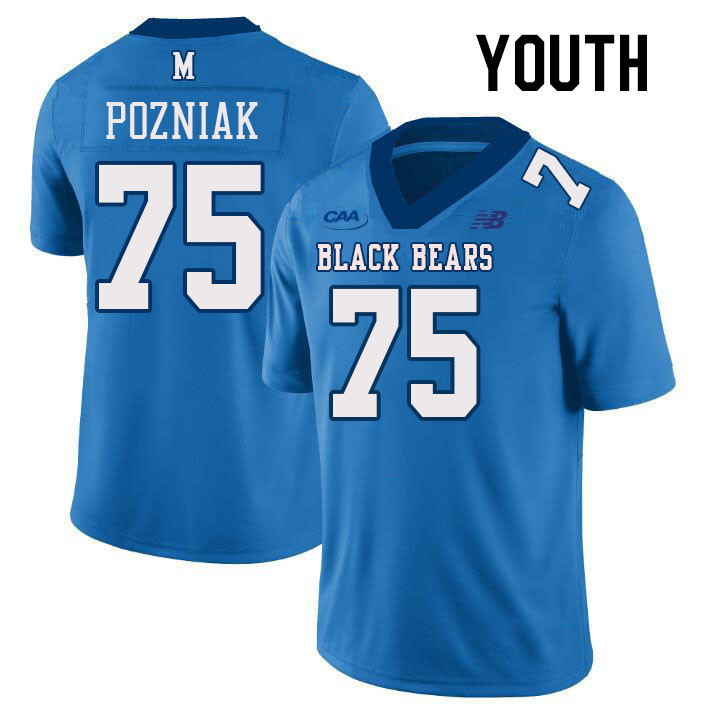 Youth #75 Sean Pozniak Maine Black Bears College Football Jerseys Stitched Sale-Light Blue